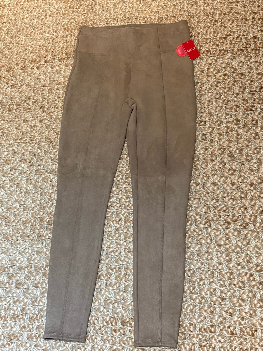 SPANX Faux Suede Leggings in Beige